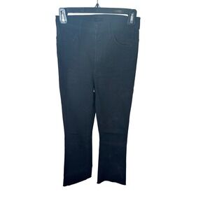 MOTHER Jeans Black High Rise Cropped Flare Denim Women Size 24